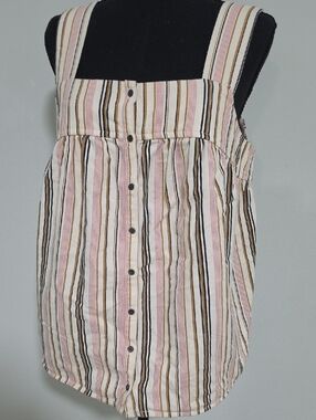 Old Navy Striped Sleeveless Top in Pink, Tan and Black